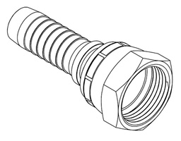 [S026-0204] 1/8&quot; JIS (BSP) INVERTED FLARE FEMALE STRAIGHT X 1/4&quot; SWAGE HOSETAIL (2-PC)
