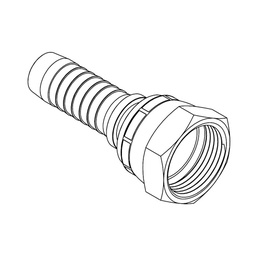 [S026-0606-90D] 3/8 JIS (BSP)INV FL FM X 3/8 H/TAIL-90°