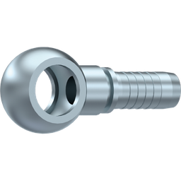 [S038M-1003] 10 MM METRIC BANJO STRAIGHT X  3/16&quot;SWAGE HOSETAIL (2-PC)