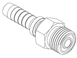 [S040-0904] 9/16&quot; ORFS MALE STRAIGHT X 1/4&quot; SWAGE HOSETAIL (2-PC)