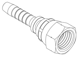 [S070-2006] 20 MM KOMATSU FEMALE STRAIGHT X 3/8&quot; SWAGE HOSETAIL (2-PC)