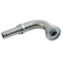 [S072-1806] 18 MM KOMATSU FLANGE 90° SWEPT X 3/8&quot; SWAGE HOSETAIL (2-PC)