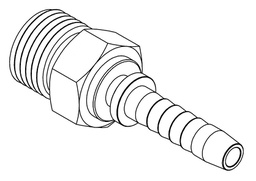 [S078-2608] 26 MM DKOS MALE METRIC HEAVY STRAIGHT X 1/2&quot; SWAGE HOSETAIL (2-PC)