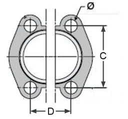 [W24] 1-1/2&quot; CODE 61 FLANGE CLAMP (1 Set)