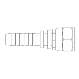 [X005-1206] 3/4&quot; JIC FEMALE X 3/8&quot; S/S SWAGE HOSETAIL