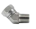 [XAC45-0404] 1/4&quot; BSPT MALE X 1/4&quot; BSPP FEMALE SWIVEL 45° S/S