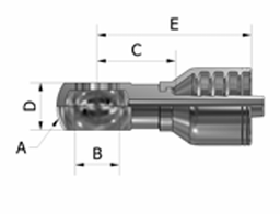 [K038M-1204] 12mm metric banjo X 1/4&quot; K Series 1pc hosetail to suit 1 W/B &amp; 2 W/B hose - Straight 
