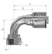 [K08FO1390-29MM] [K052-1308] HOSE 1/2&quot; X ORFS F 13/16&quot; 90 DL-29MM (K052-1308)