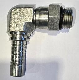 [S032-1408] 7/8&quot; UNO MALE 90D X 1/2&quot; SWAGE HOSETAIL (2-PC)